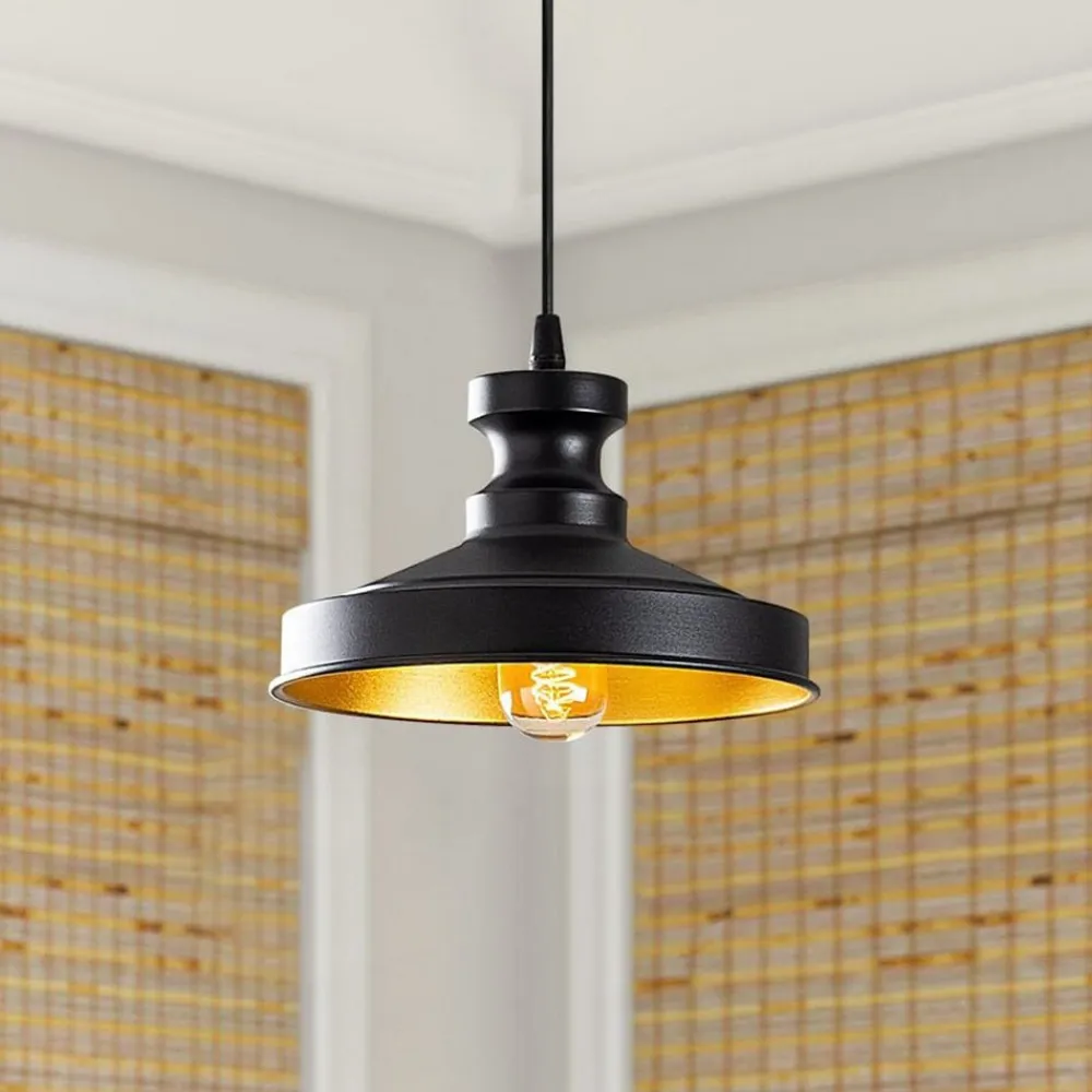 Hængelampe Berceste, sort, metal, Ø 22 cm, E27^Opviq Sale