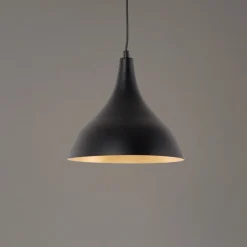 Opviq Gang|Pendellamper>Hængelampe Berceste, sort/kobber, Ø 22 cm, jern