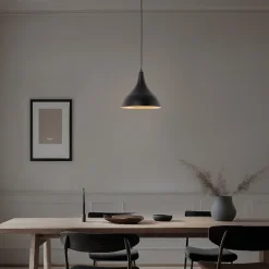 Opviq Gang|Pendellamper>Hængelampe Berceste, sort/kobber, Ø 22 cm, jern