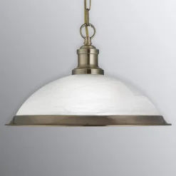 Searchlight Hængelampe Bistro af glas i glimtende guld