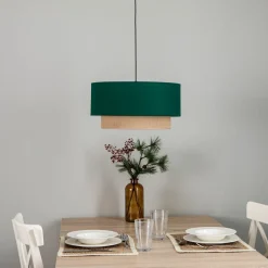 Hængelampe Boho Ø 45 cm 1 lyskilde grøn/jute^Duolla Online