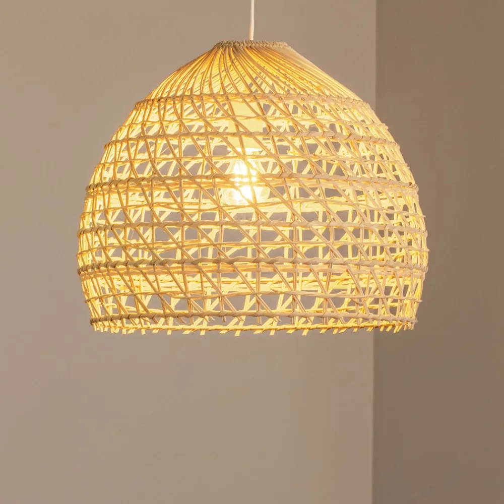 Nowodvorski Lighting Pendellamper>Hængelampe BOHO, Ø 43 cm, naturbrun, rattan, E27