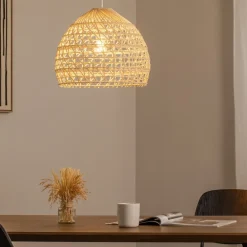 Nowodvorski Lighting Pendellamper>Hængelampe BOHO, Ø 43 cm, naturbrun, rattan, E27