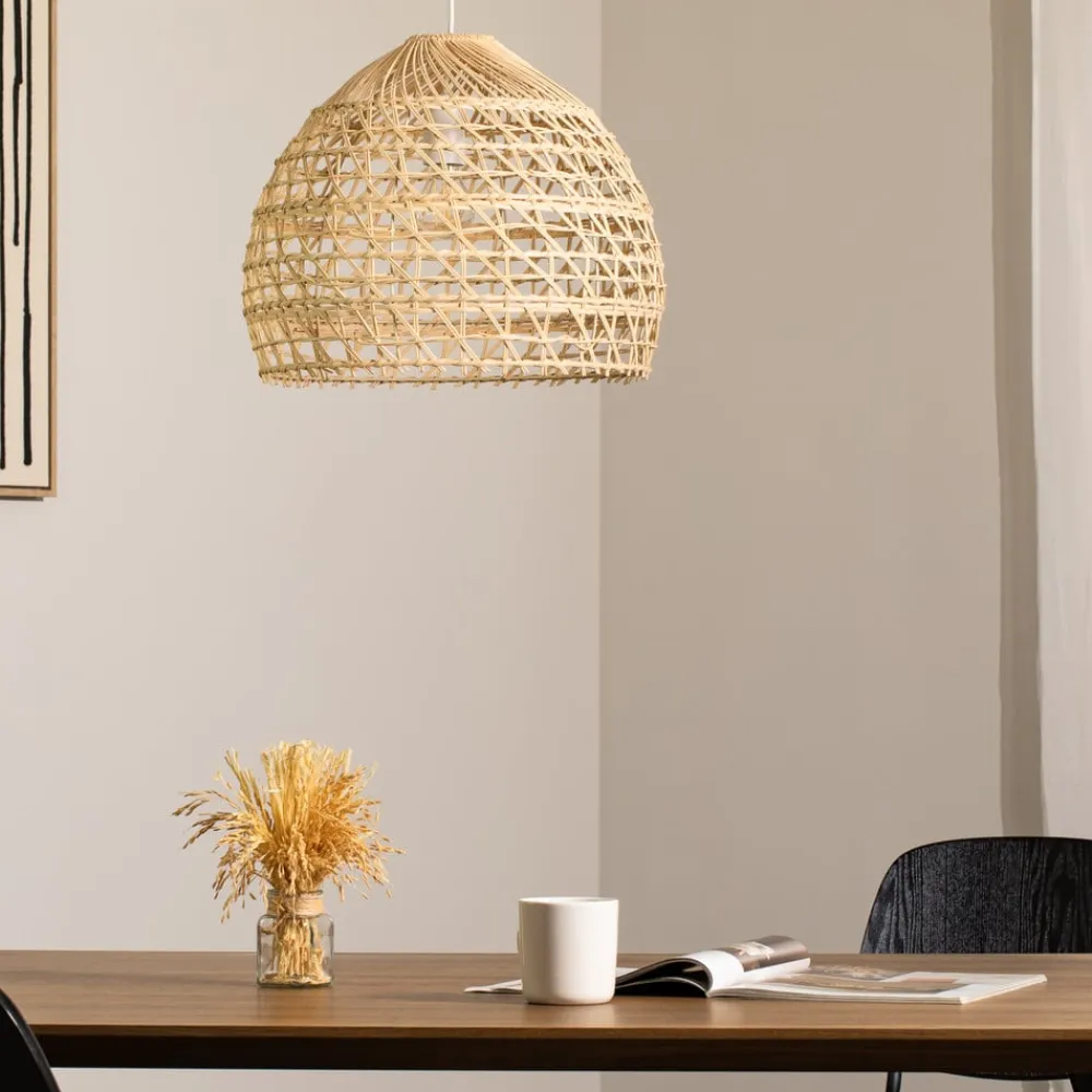 Nowodvorski Lighting Pendellamper>Hængelampe BOHO, Ø 43 cm, naturbrun, rattan, E27