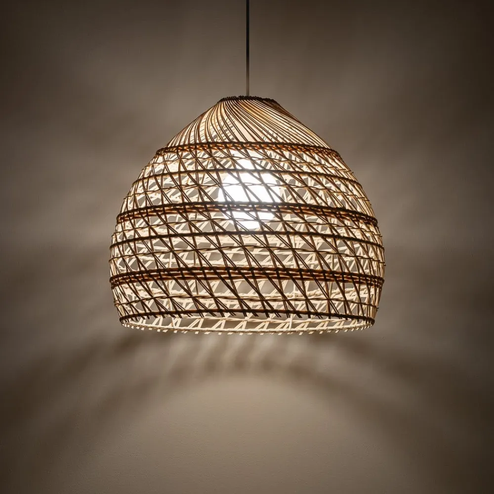 Nowodvorski Lighting Pendellamper>Hængelampe BOHO, Ø 43 cm, naturbrun, rattan, E27