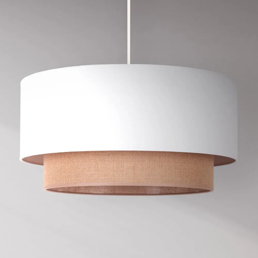 Duolla Hængelampe BohoØ 45 cm 1flg. hvid/jute