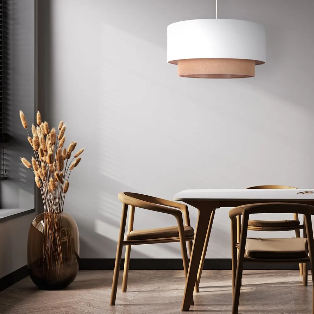 Duolla Hængelampe BohoØ 45 cm 1flg. hvid/jute