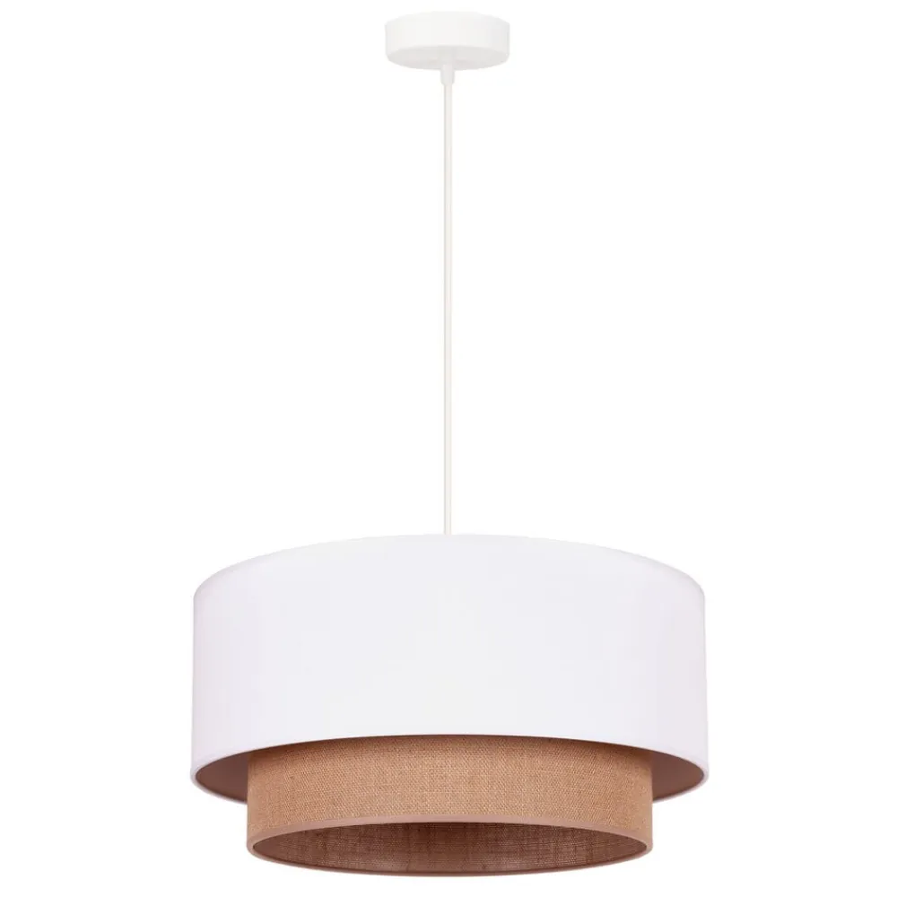 Duolla Hængelampe BohoØ 45 cm 1flg. hvid/jute