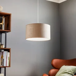 Duolla Pendellamper>Hængelampe Bristol, vævet mønster, beige