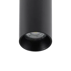 Deko-Light Hængelampe CAN, sort, højde 15 cm, Ø 6 cm, metal, GU10