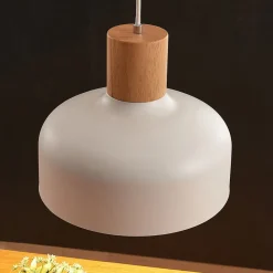 Lindby Hængelampe Carlise med træelement