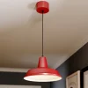 Luminex Hængelampe CLASS, rød/hvid, Ø 36 cm, metal