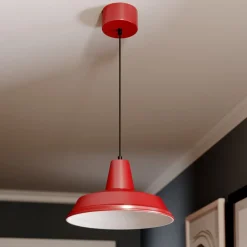 Luminex Hængelampe CLASS, rød/hvid, Ø 36 cm, metal