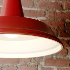 Luminex Hængelampe CLASS, rød/hvid, Ø 36 cm, metal