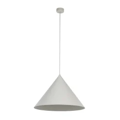 TK Lighting Hængelampe Cono, 1 lyskilde, Ø 50 cm, beige, E27