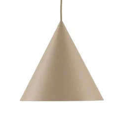 TK Lighting Hængelampe Cono, 1 lyskilde, Ø 25 cm, sand, E27