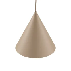 TK Lighting Hængelampe Cono, 1 lyskilde, Ø 25 cm, sand, E27