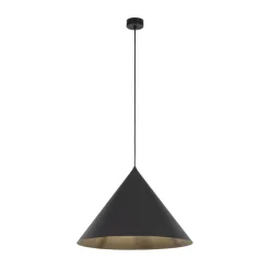 TK Lighting Gang|Pendellamper>Hængelampe Cono, 1 lyskilde, Ø 50 cm, sort, E27