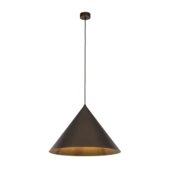 TK Lighting Pendellamper>Hængelampe Cono, 1 lyskilde, Ø 50 cm, brun, E27