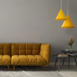 Hængelampe Cono, 1 lyskilde, Ø 25 cm, gul, E27^TK Lighting