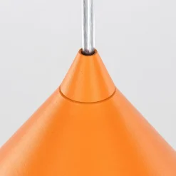 TK Lighting Hængelampe Cono, 1 lyskilde, Ø 50 cm, orange, E27