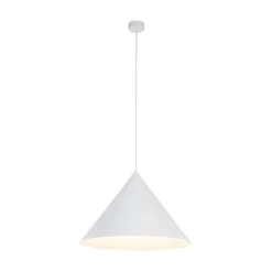 TK Lighting Pendellamper>Hængelampe Cono, 1 lyskilde, Ø 50 cm, hvid, E27