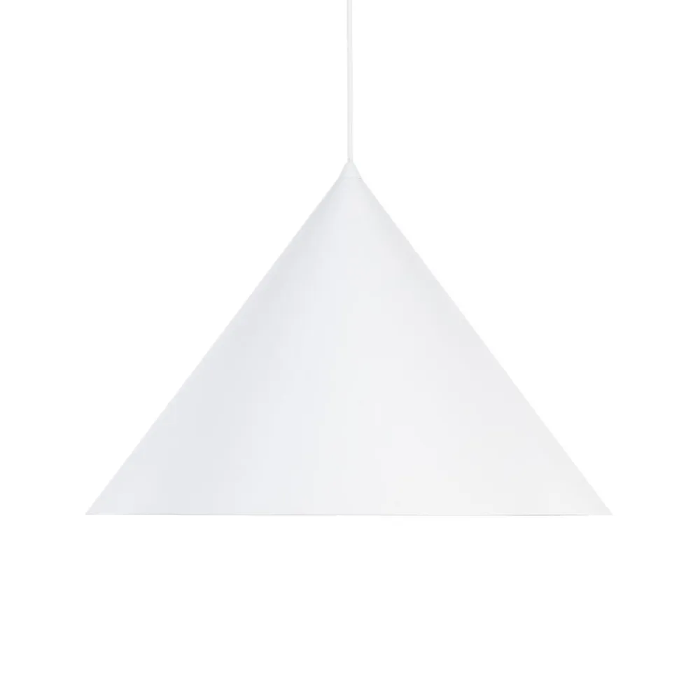 TK Lighting Pendellamper>Hængelampe Cono, 1 lyskilde, Ø 50 cm, hvid, E27