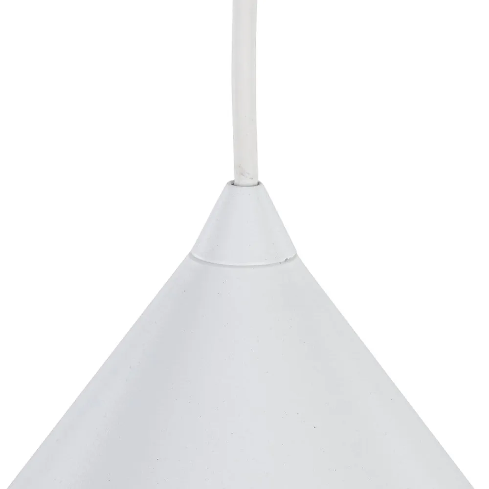 TK Lighting Pendellamper>Hængelampe Cono, 1 lyskilde, Ø 50 cm, hvid, E27