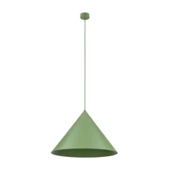 TK Lighting Hængelampe Cono, 1 lyskilde, Ø 50 cm, grøn, E27