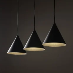 Hængelampe Cono, 3 lyskilder, sort, E27^TK Lighting