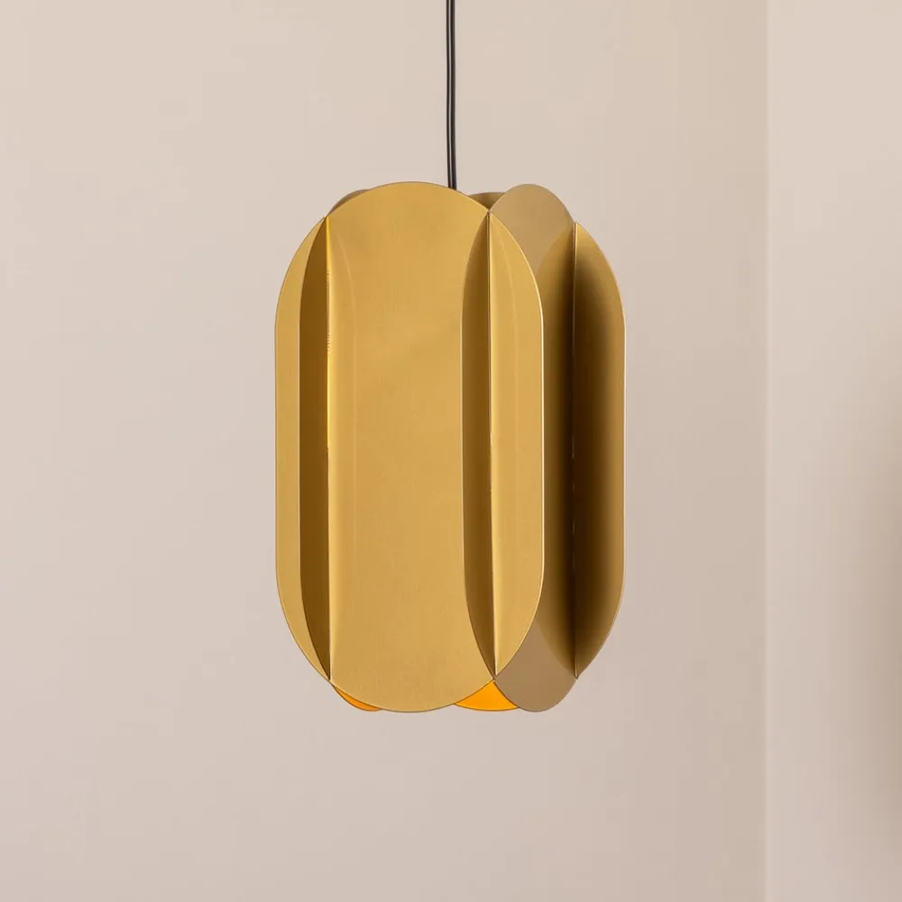 Hængelampe Corner, guldfarvet, højde 35 cm, metal, E27^Opviq Hot