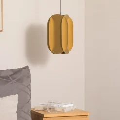 Hængelampe Corner, guldfarvet, højde 35 cm, metal, E27^Opviq Hot