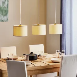 Hængelampe Corralee, grå, 3 lyskilder^BRITOP Hot