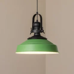 Opviq Hængelampe Craft, grøn, metal, Ø 41 cm, E27