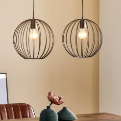 HELAM Pendellamper>Hængelampe Cumera 2 lyskilder, lang, Ø skærm 30 cm