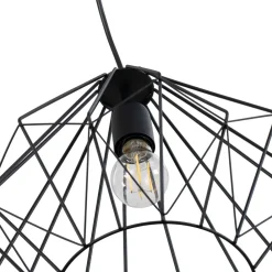 Opviq Hængelampe Diamond, sort, metal, Ø 37 cm, E27