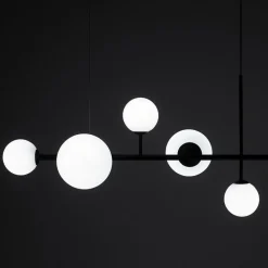 Hængelampe Dione, 6 lyskilder, sort^ALDEX