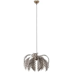 ONLI Hængelampe Dubai, palmedekor, Ø 46 cm, bronze