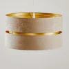 Duolla Pendellamper|Pendellamper>Hængelampe Duo, beige/guld, Ø40cm, 1 lyskilde
