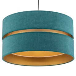 Hængelampe Duo, turkis/guld, Ø40cm, 1 lyskilde^Duolla Clearance