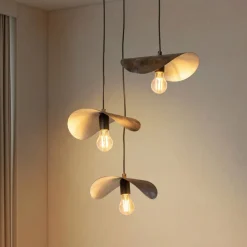 Opviq Hængelampe Eger, 3 lyskilder, sort, metal, Ø 50 cm