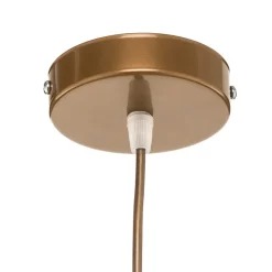 Duolla Hængelampe Essex, struktureret stof, guld