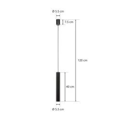Nowodvorski Lighting Hængelampe Eye, 1 lyskilde, sort, skærmhøjde 40 cm