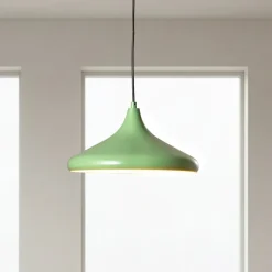 Opviq Hængelampe Eysan, mintgrøn, metal, Ø 35 cm, E27