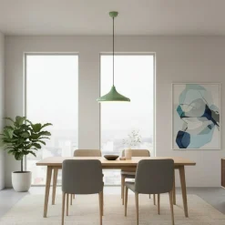 Opviq Hængelampe Eysan, mintgrøn, metal, Ø 35 cm, E27