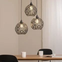 Hængelampe Fellini MR-787 3 lyskilder rund sort^Opviq Outlet