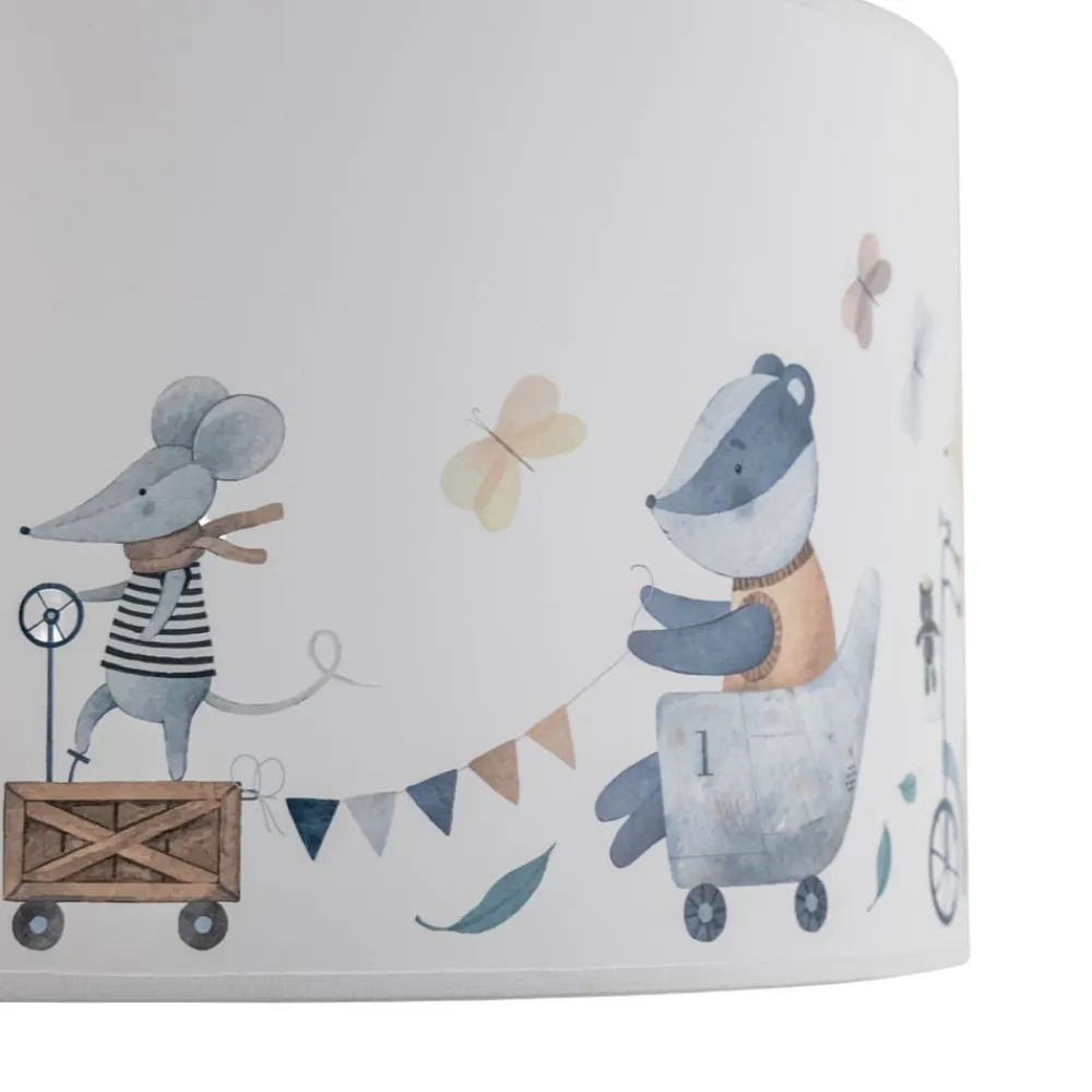 Hængelampe Ferdi Kids, tekstil, hvid, farvet^Duolla Clearance