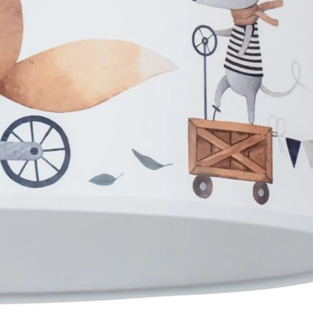 Hængelampe Ferdi Kids, tekstil, hvid, farvet^Duolla Clearance