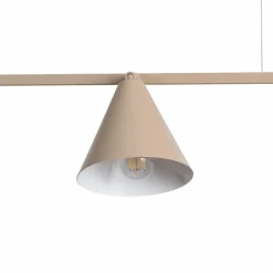 Hængelampe Form 4, beige, metal, 4 lyskilder, kegle, E27^ALDEX Discount