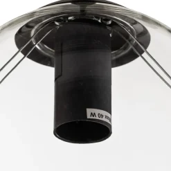 Hængelampe Glassy, 6 lyskilder, grafit/amber/klar, glas, 75 cm^EMIBIG LIGHTING Online